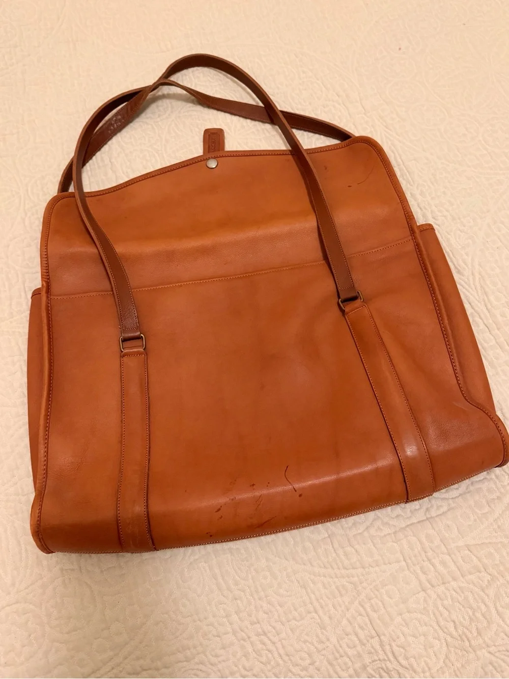 Rare Vintage COACH Envelope Portfolio Tote in glove tanned leather